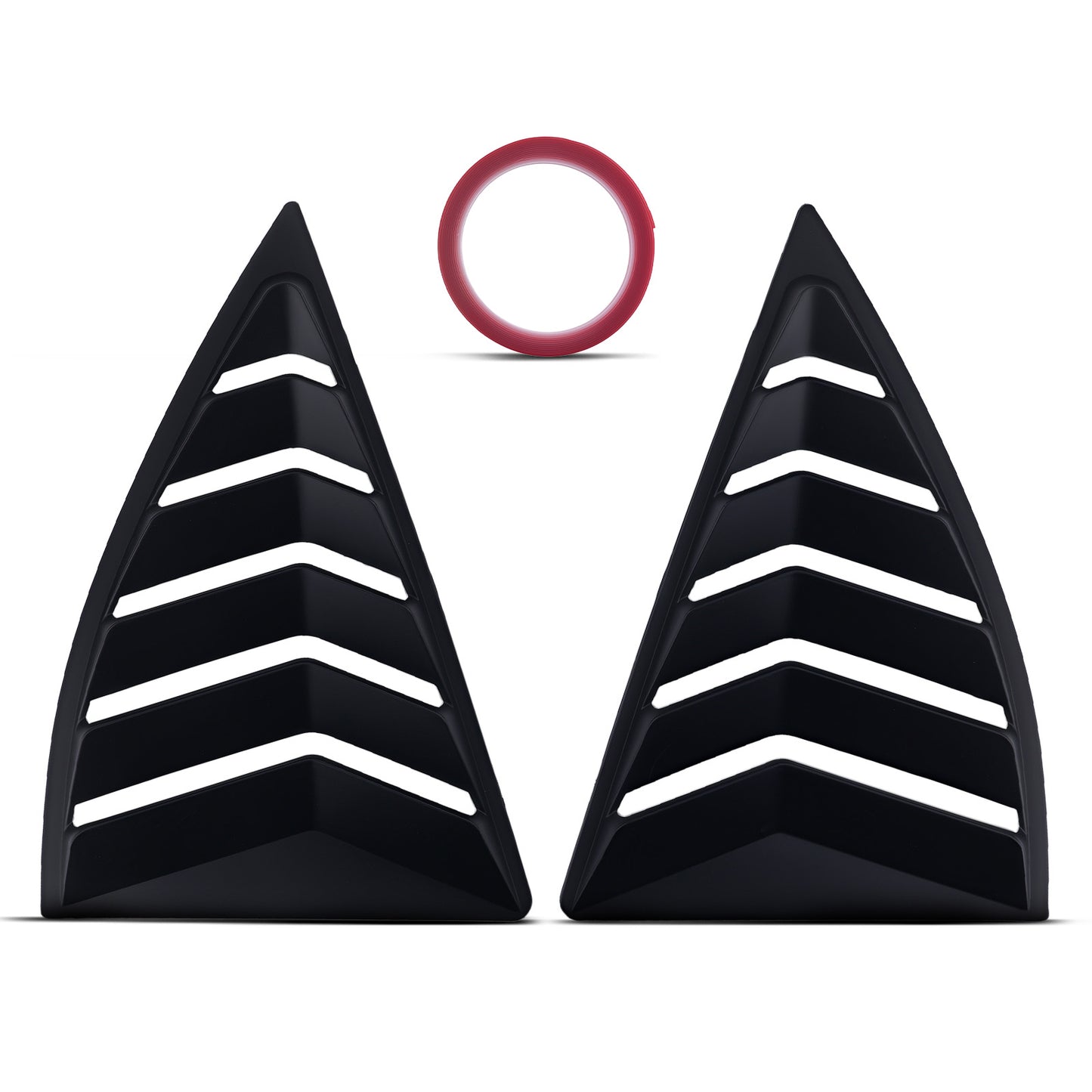 Car Quarter Window Louvers compatible for Chevy Camaro 10-15 Side Panel Matt Black