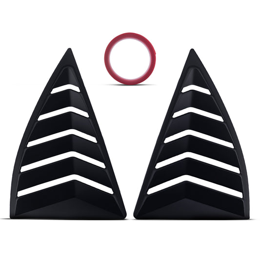 Car Quarter Window Louvers compatible for Chevy Camaro 10-15 Side Panel Matt Black
