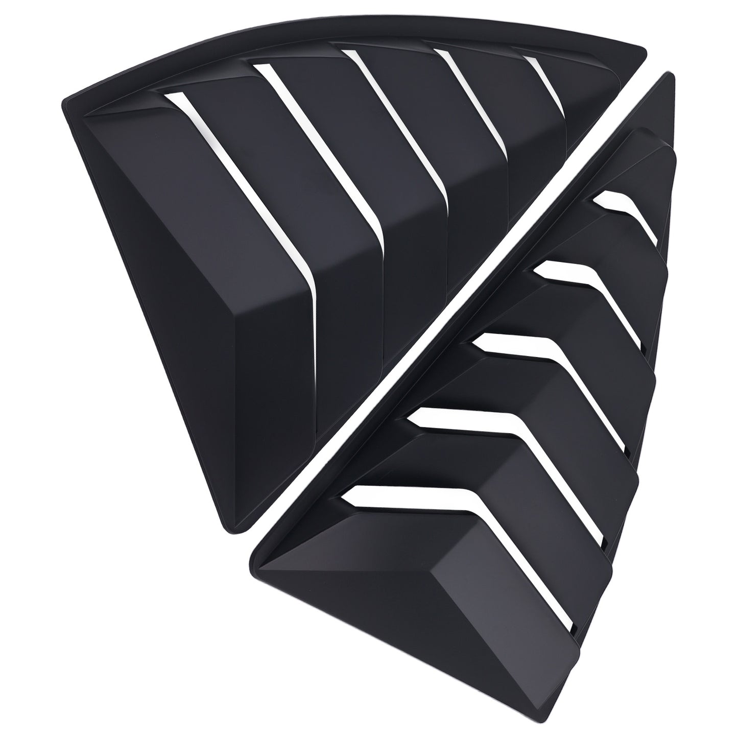 Car Quarter Window Louvers compatible for Chevy Camaro 10-15 Side Panel Matt Black