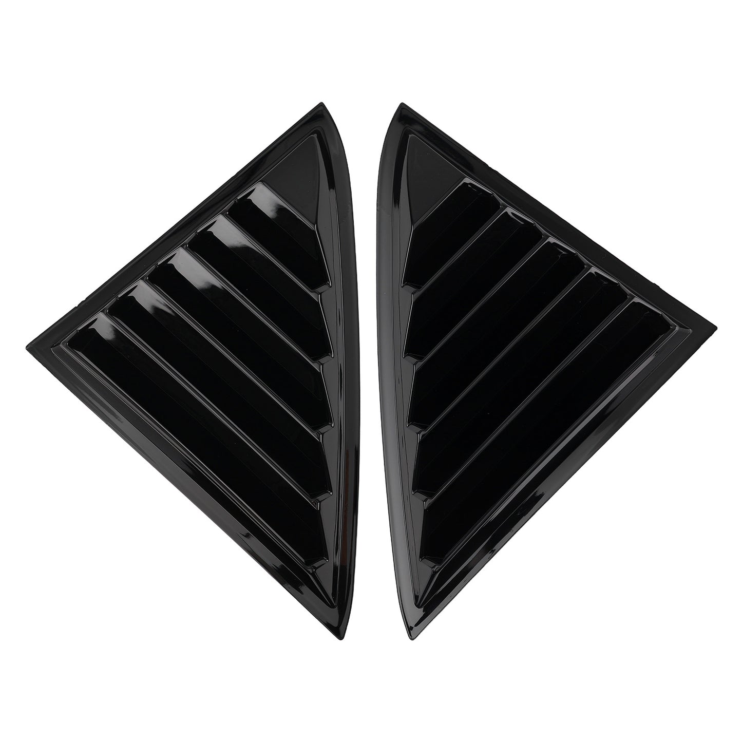 Car Quarter Louvers Window compatible for Chrysler 300 2011-2023 Gloss Black ABS Cover
