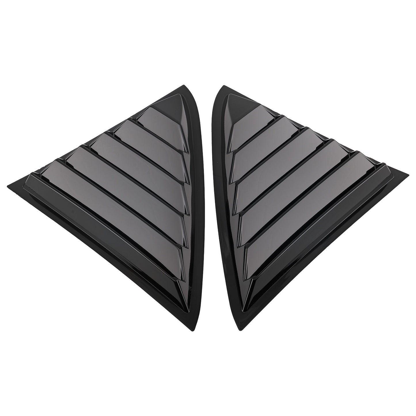 Car Quarter Louvers Window compatible for Chrysler 300 2011-2023 Gloss Black ABS Cover