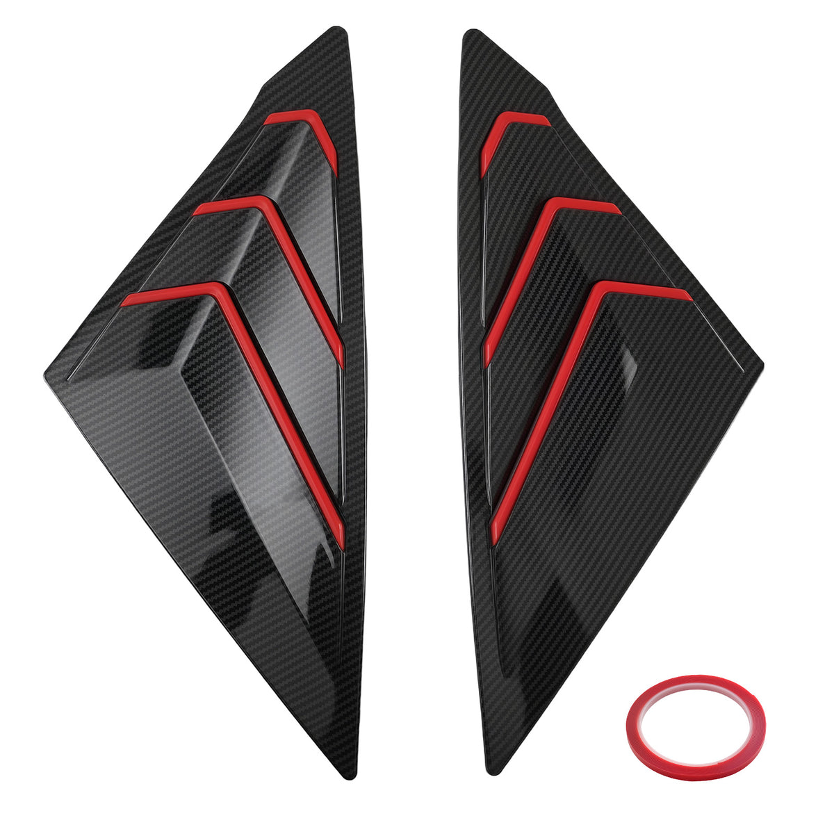 Car Window Louvers compatible For Honda Civic Sedan 2022-2024 Carbon Fiber Look