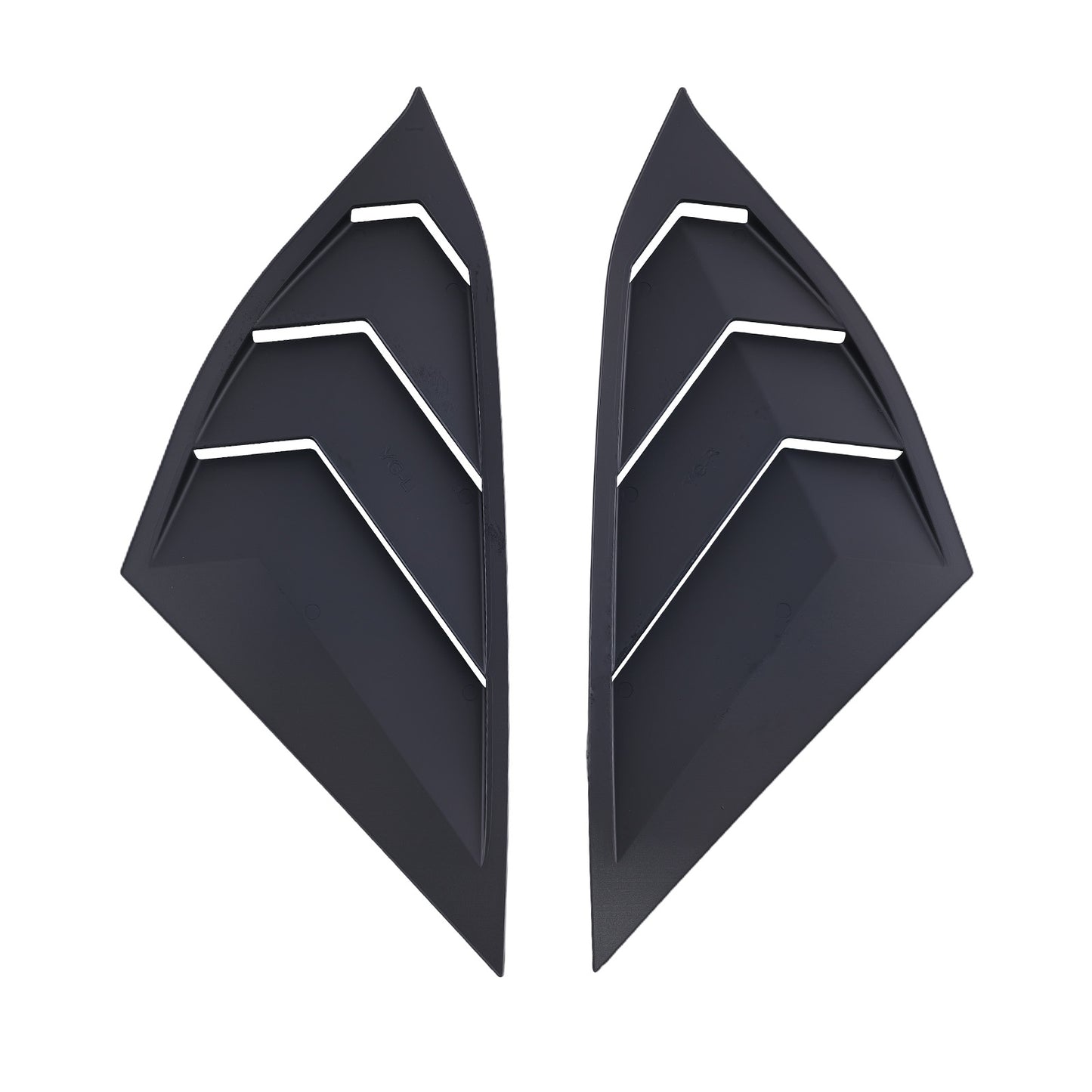 Window Quarter Louvers compatible for Honda Accord Sedan 2018-2022 4-Door Gloss ABS