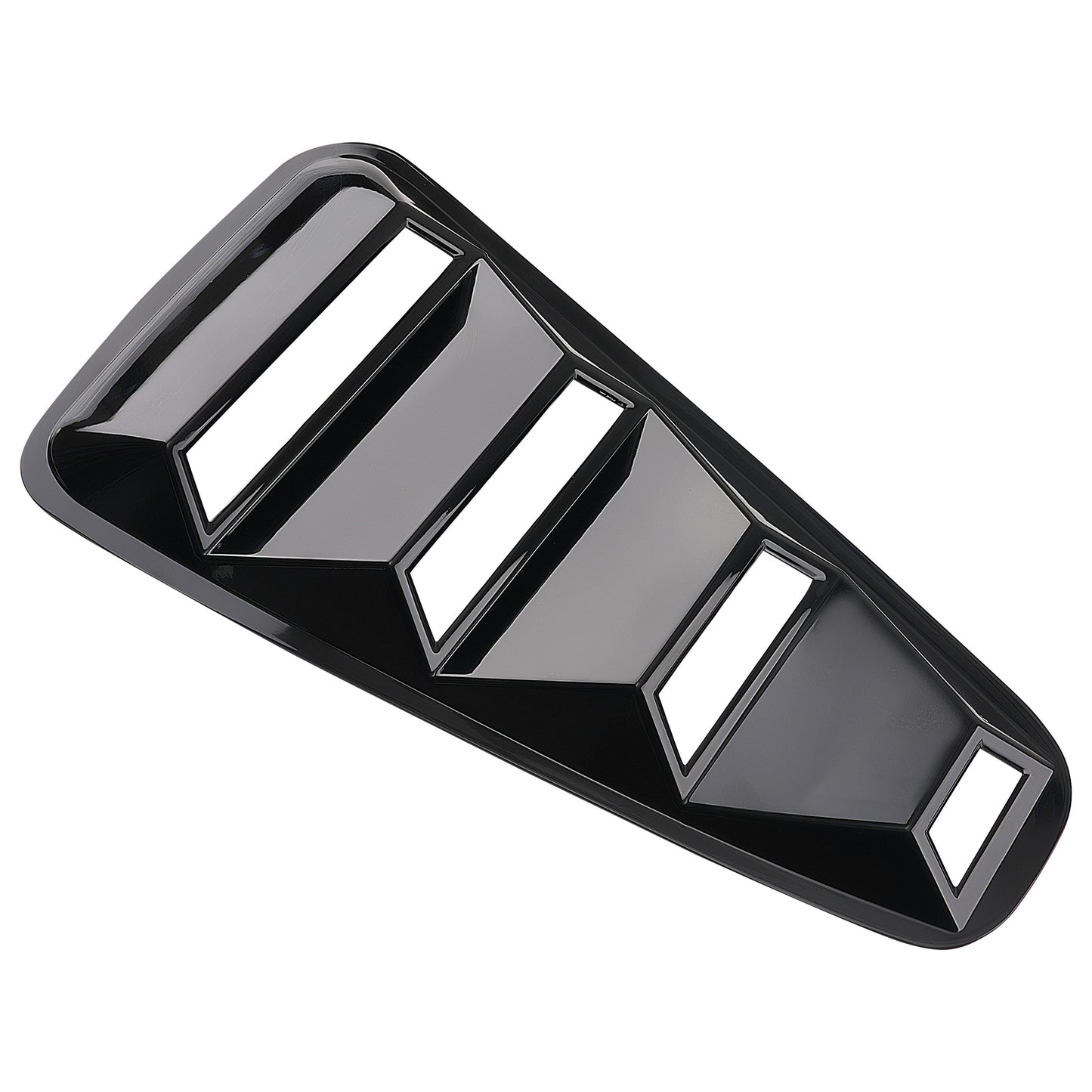 Car Quarter Louvers compatible for Ford Mustang Coupe 05-14 Side Window ABS Black