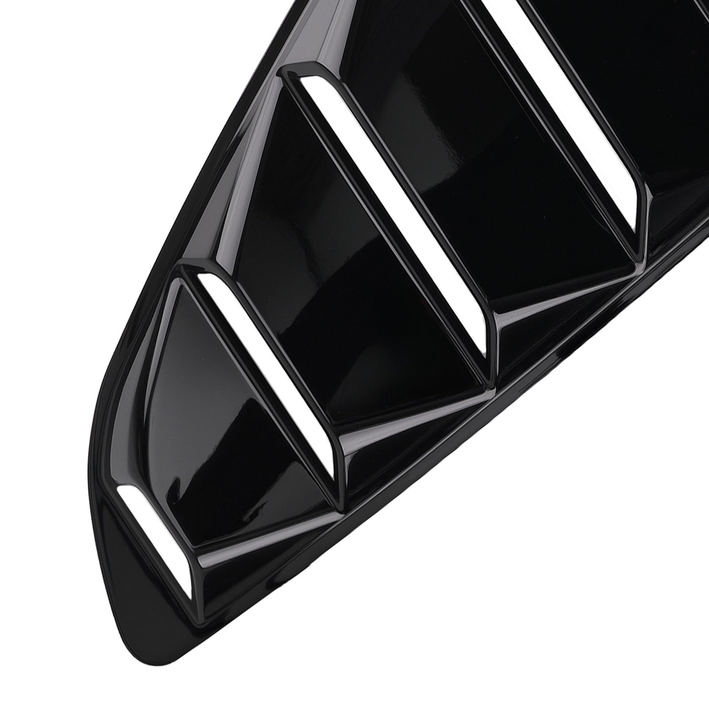 ABS Black Side Window Louvers compatible for Ford Mustang 2-DR Coupe 2015-2020