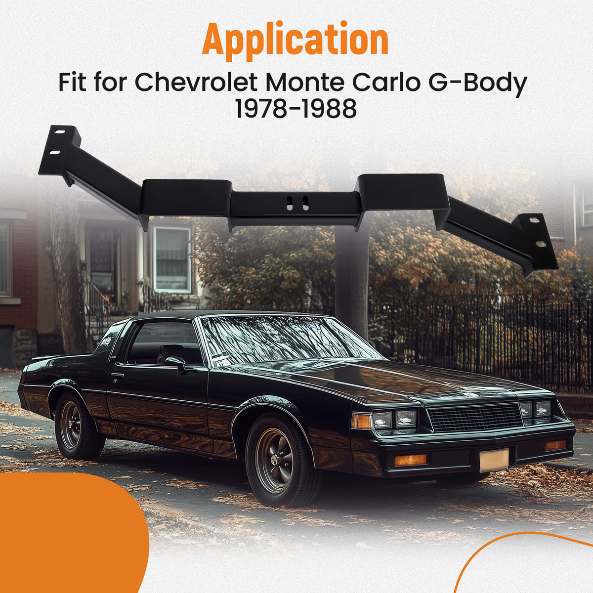 Double-Hump Transmission Crossmember compatible For Chevy Monte Carlo G-Body 1978-1988 New