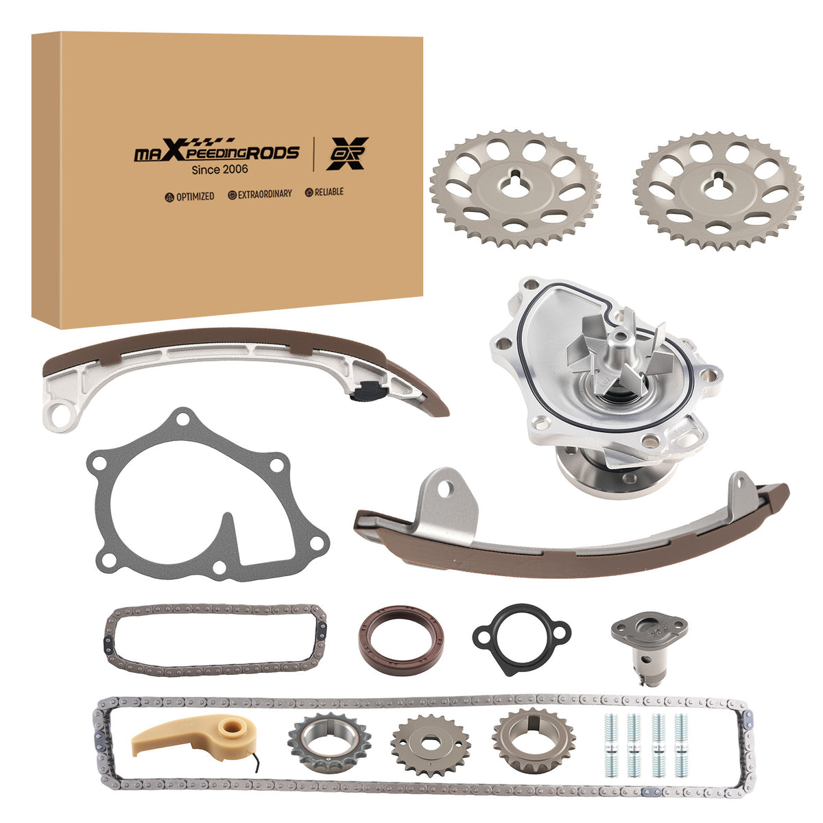 Engine Timing Chain Kit compatible For Toyota Camry 2.4L 13559-OH010 13561-0H010 TK922