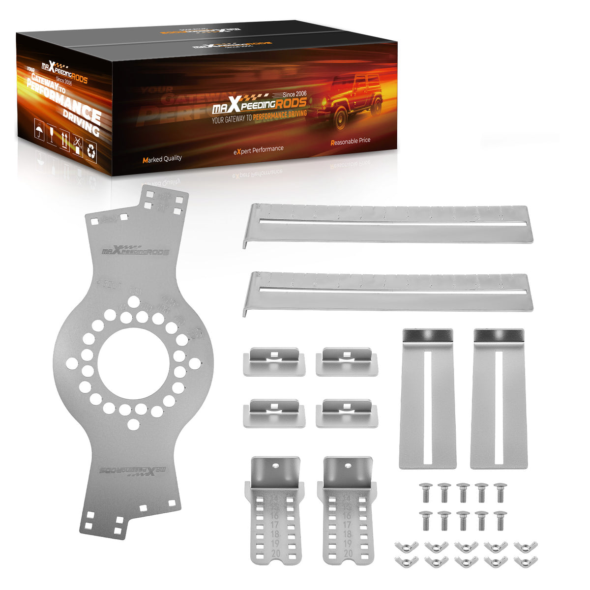 4-Lug Bolt Circle Tool For 4x98 4x100 4x108 4x110 4x114.3 4x130 14-22 Inch