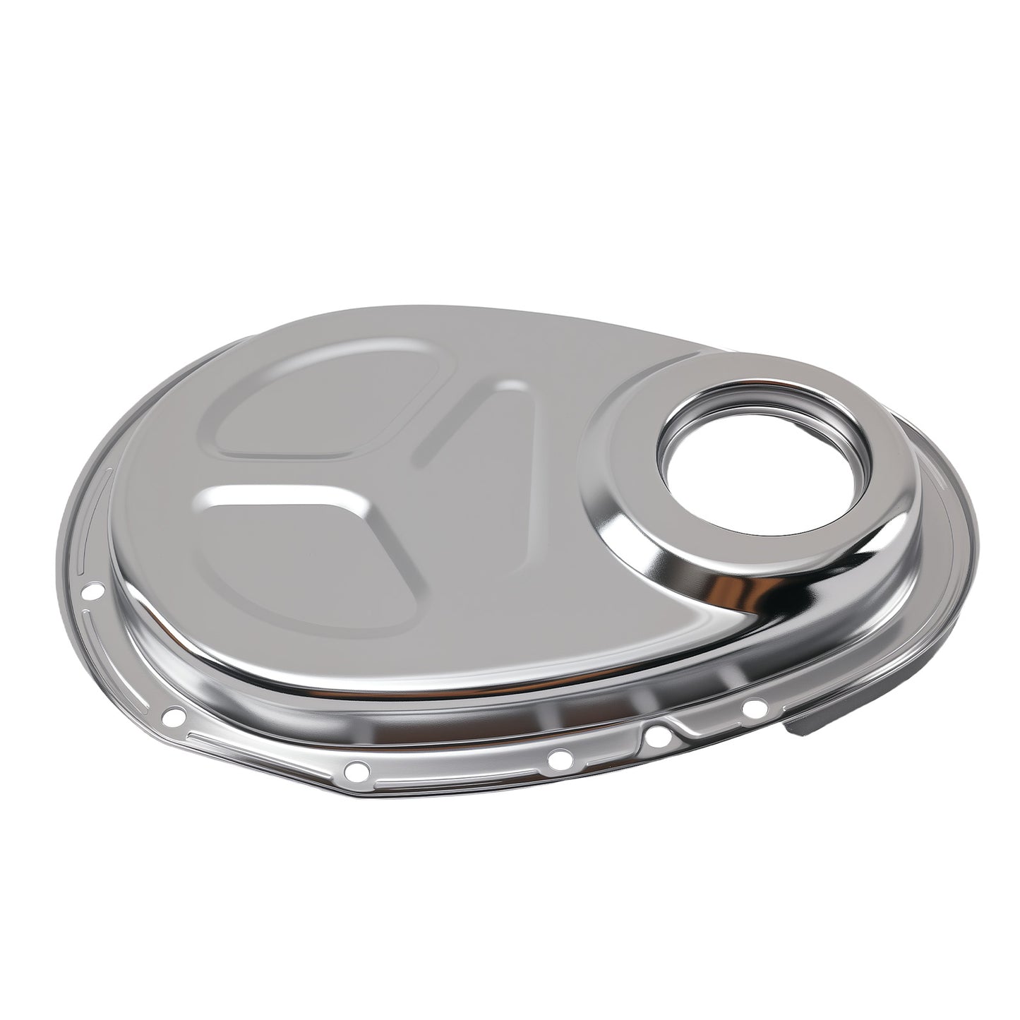 Timing Chain Cover for SB compatible for Chevy V8 SBC 283 327 350 383 400 V8 Roller Cam Chrome