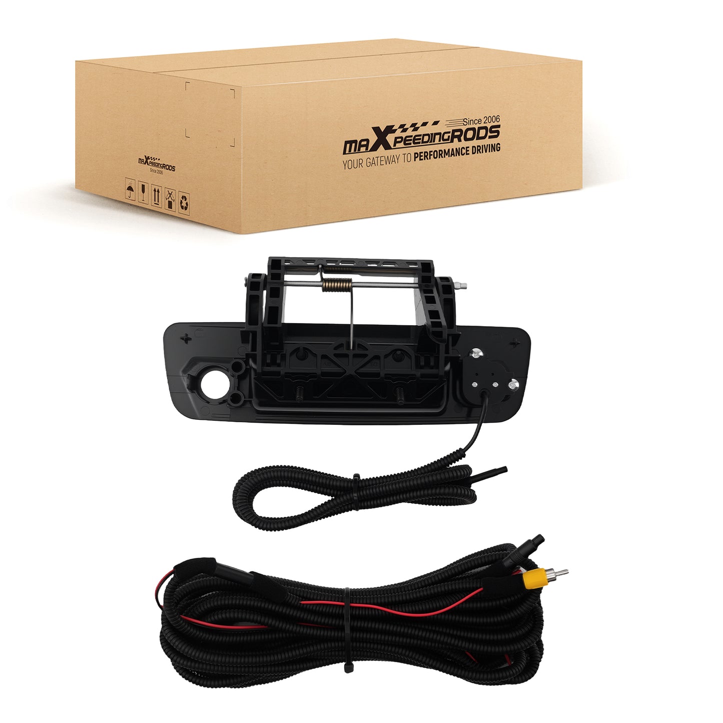 Black Camera Handle Rear compatible For Dodge Ram 1500 2500 3500 2009-2017 68044906AC