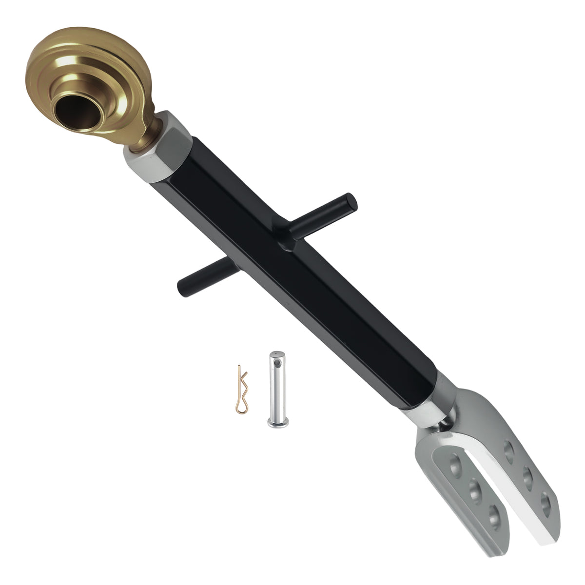 Adjustable Link For Category 1 Compact Tractor 15-40HP Steel Black w/ Pin