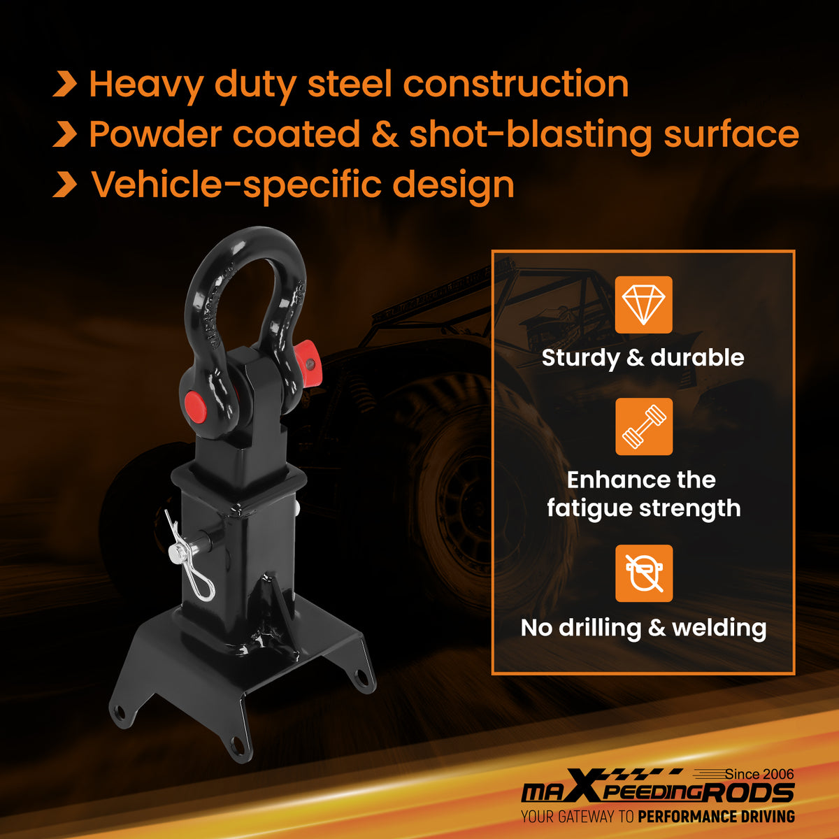Rear Mount Trailer Hitch compatible For Can-Am Outlander 450 570 650 850 1000 2012-2024