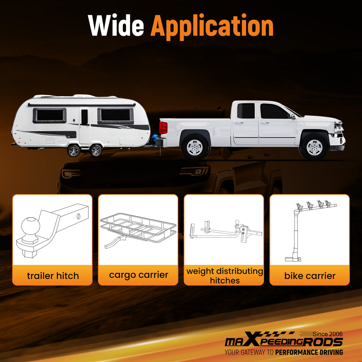 2" Trailer Hitch Receiver compatible For Dodge Dakota 05-2010 compatible For Mitsubishi Raider 2006-2009