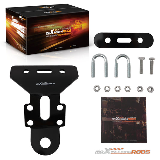 Black Rear Trailer Hitch compatible for Yamaha Raptor 90/Grizzly 90 2019-2024 Steel