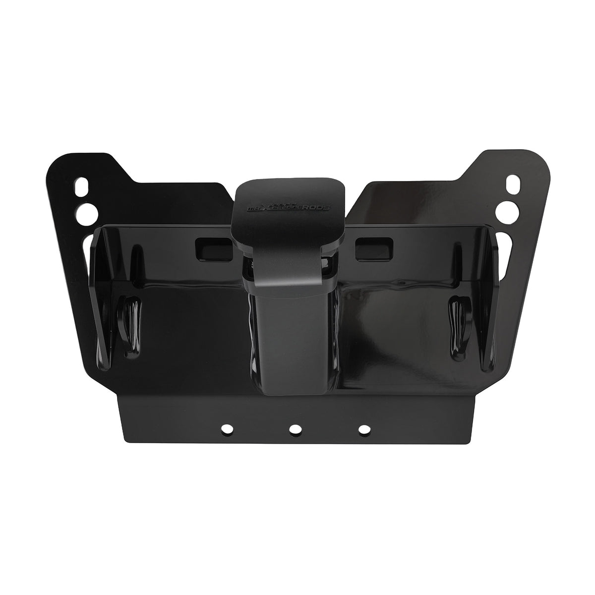 2 Front Steel Mount compatible For Polaris Ranger Black Powder Coated Hitch Receiver