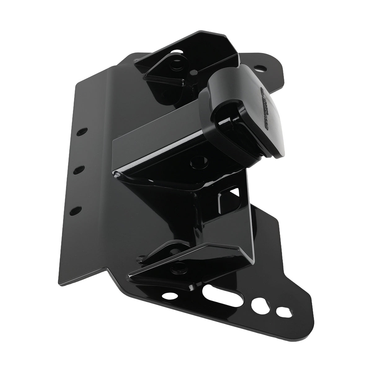 2 Front Steel Mount compatible For Polaris Ranger Black Powder Coated Hitch Receiver