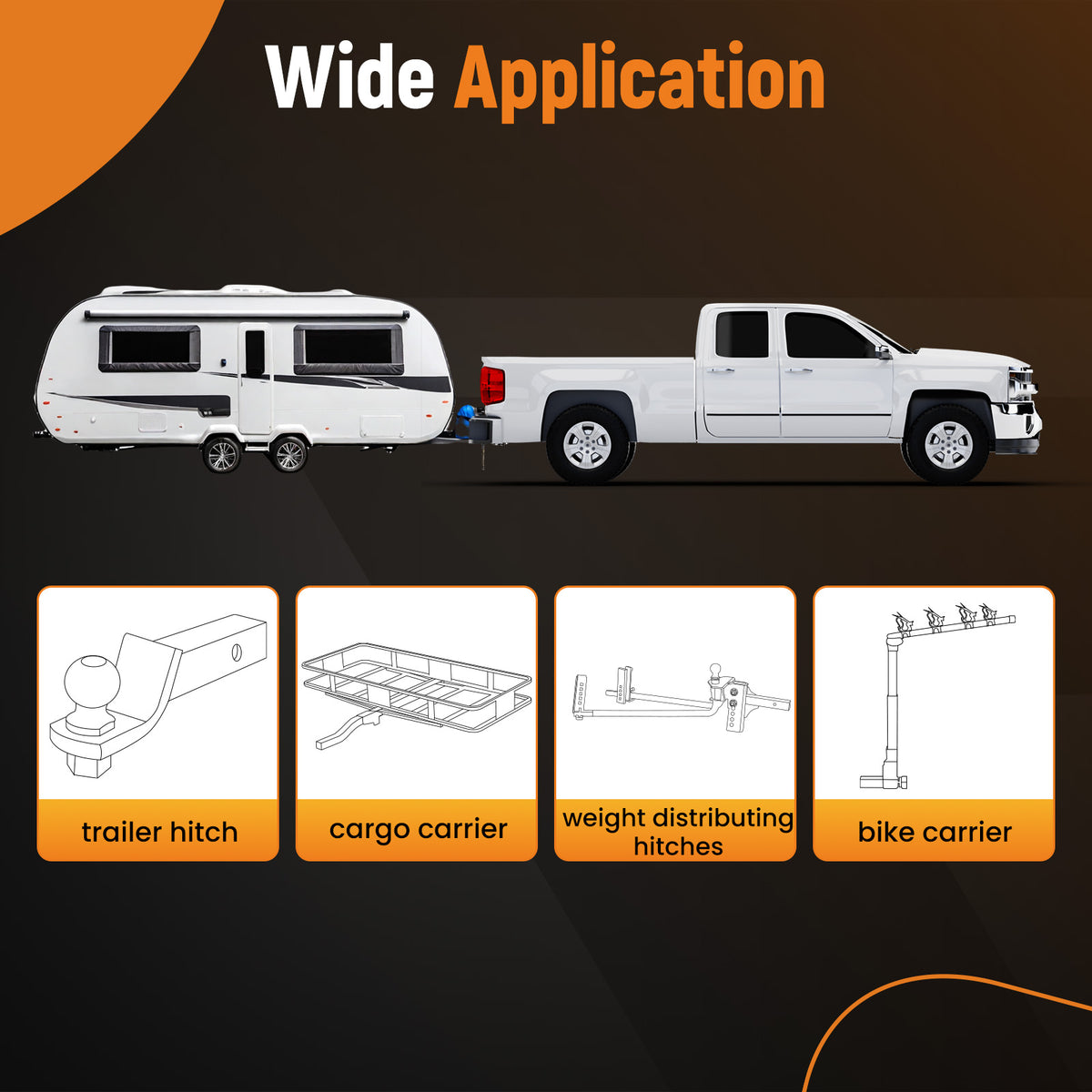 2" Rear Trailer Hitch Tow Receiver Kit compatible For Volkswagen ID.4 2021-2024 3000 lbs
