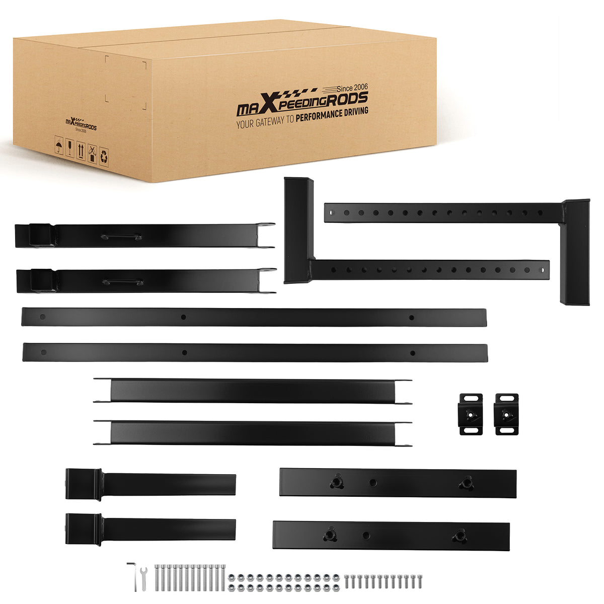 2Pcs Adjustable Truck Ladder Rack compatible For Ford Chevrolet Dodge 250lbs Max Load