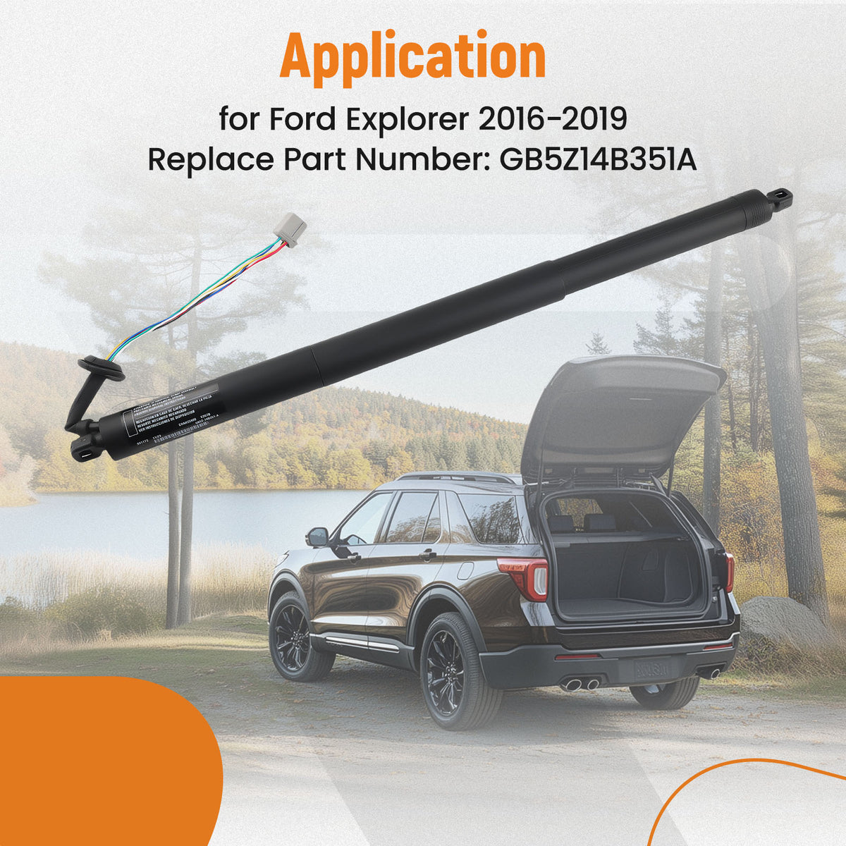 Rear LH Driver Power Liftgate Actuators compatible For Ford Explorer 2016-2019 GB5Z14B351A
