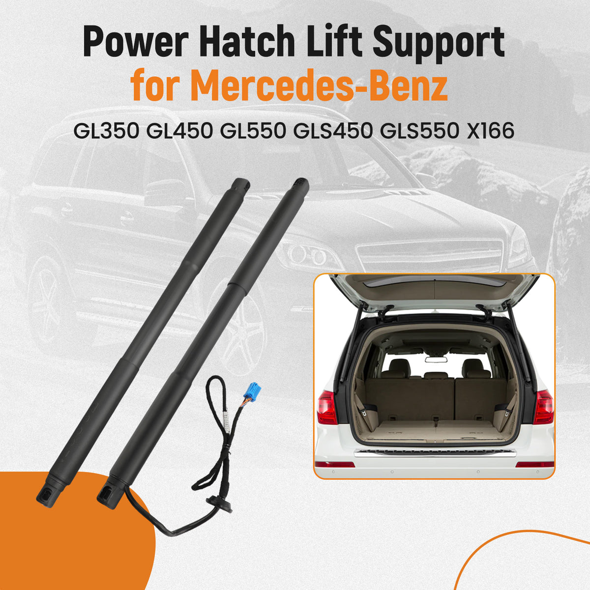 Rear LeftRight Trunk Lift Support Shocks compatible For Mercedes-Benz GL350 GL550 GLS450