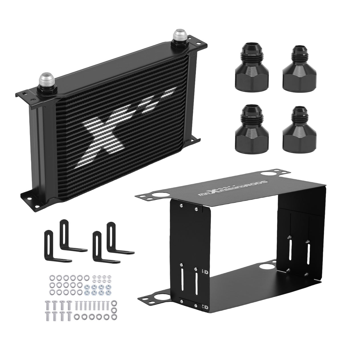 25 Row AN10 Oil Cooler For Universal Cars with Complete Installation Package