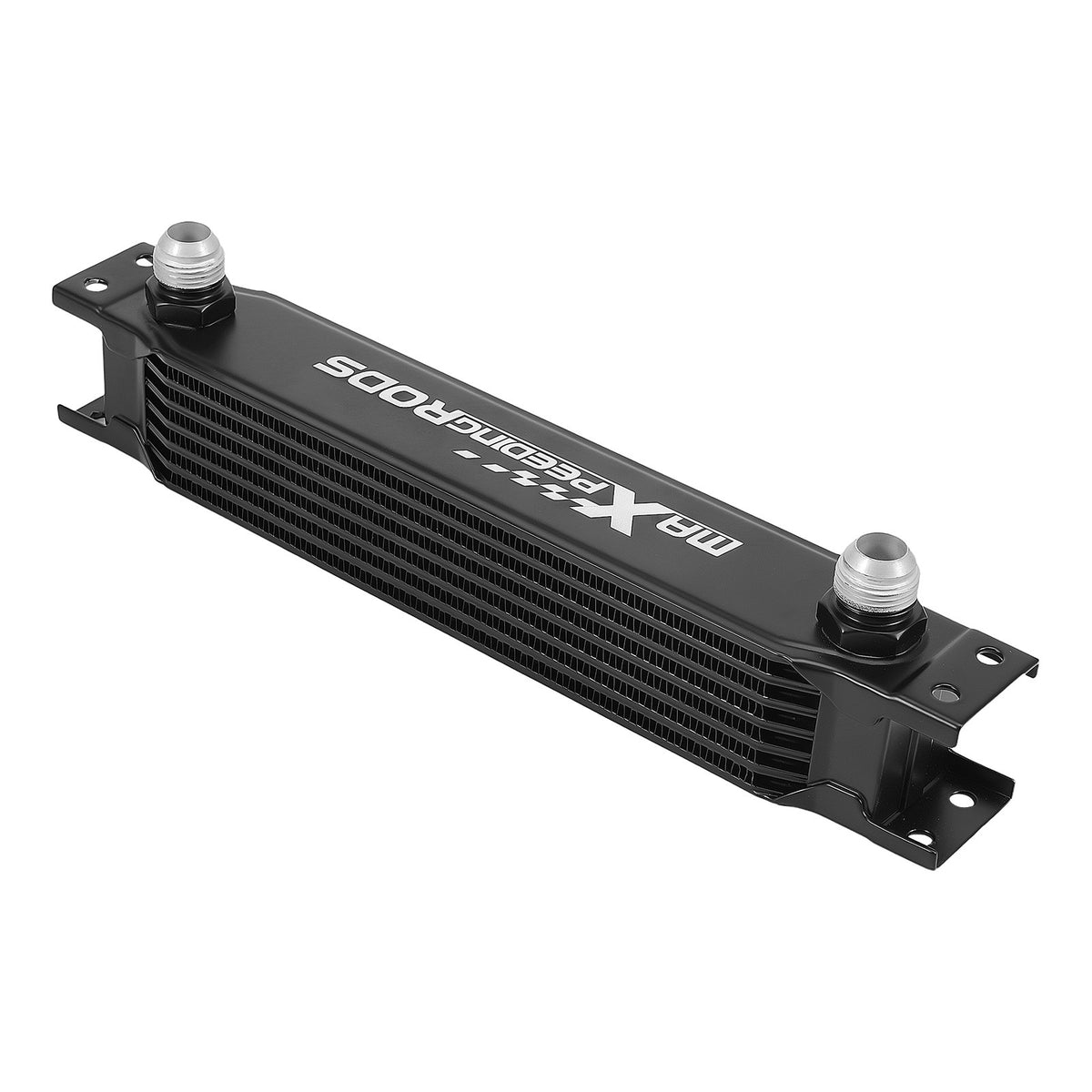 Universal 7 Row Oil Cooler 10AN Kit Aluminum British Style with NPT Ports Black