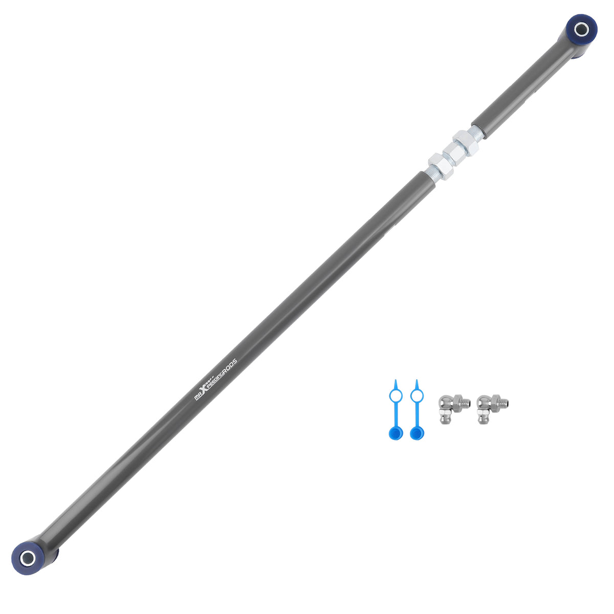 Adjustable compatible For Panhard Track Bar w/Poly Bushings For 05-14 compatible For Ford Mustang 2-Door Gray