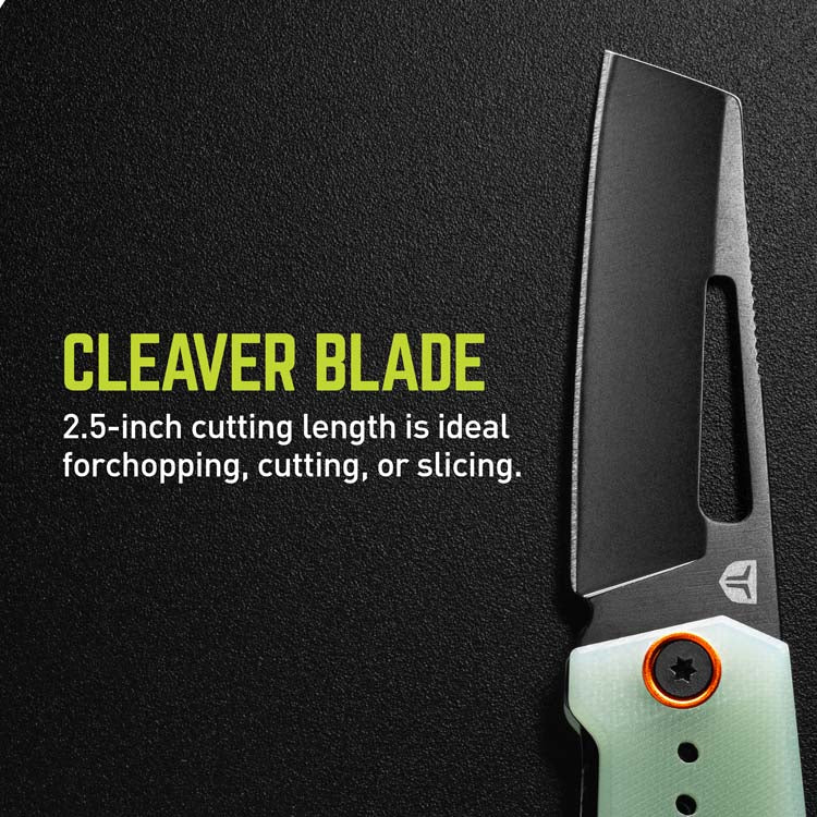 TRUE TRU-FMK-1035 BERM Cleaver Flipper Medium with Natural G10 Handle