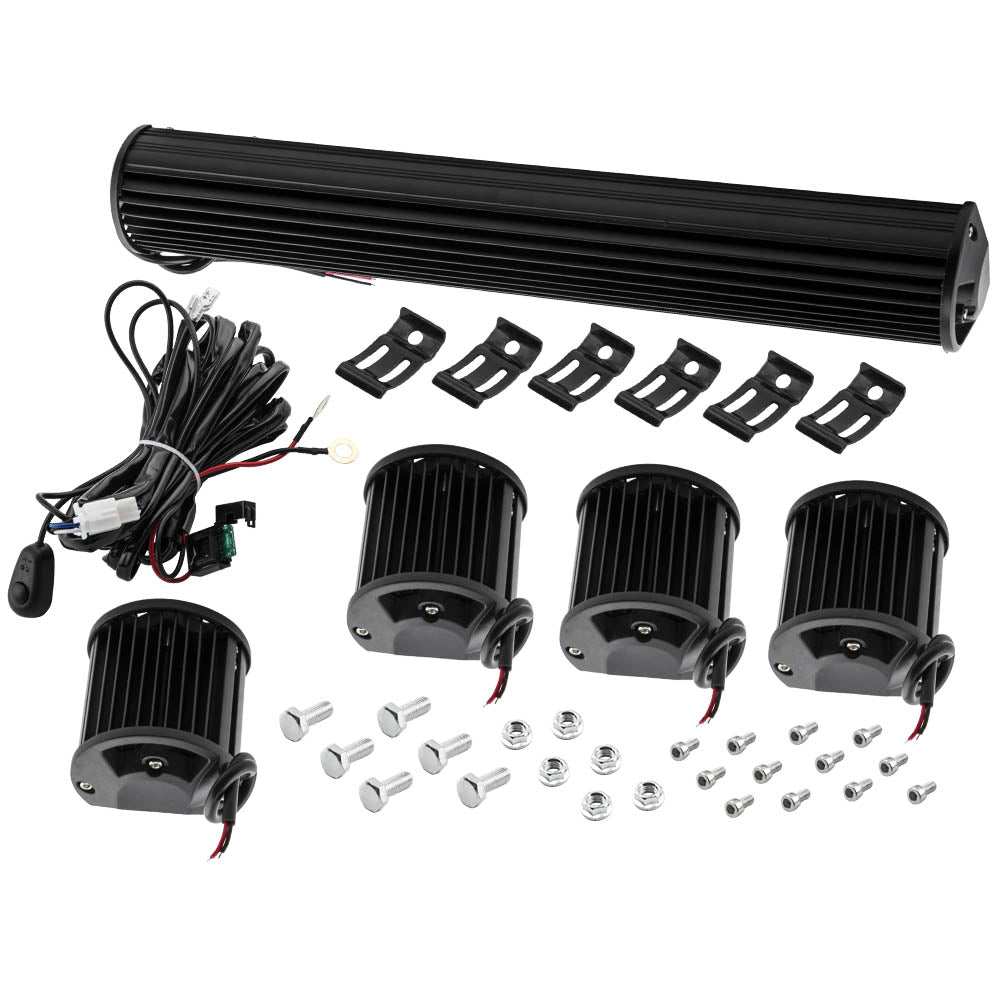 LH+RH 204 Combo Beam LED Light Bar 10-30V For Trucks SUV off-road UTV