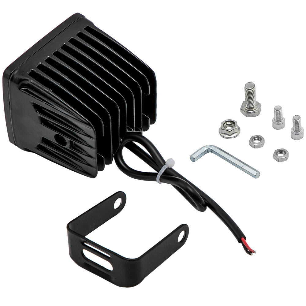 1 Piece Cube LED Work Light Bar 3inch 120W  Mounting Brackets Combo Beam UTV x1