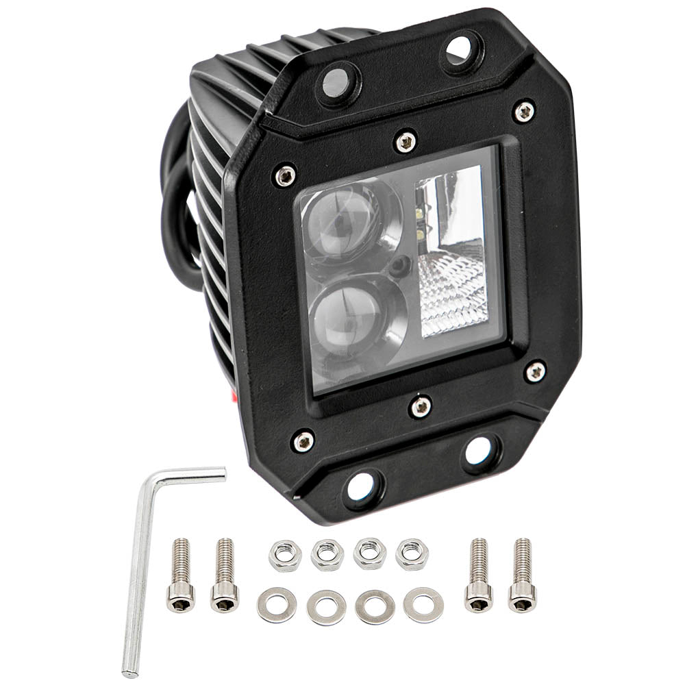 5inch Dual Row Flush Mount Led Work Light Bar 200W compatible For Jeep 4x4 ATV UTV SUV