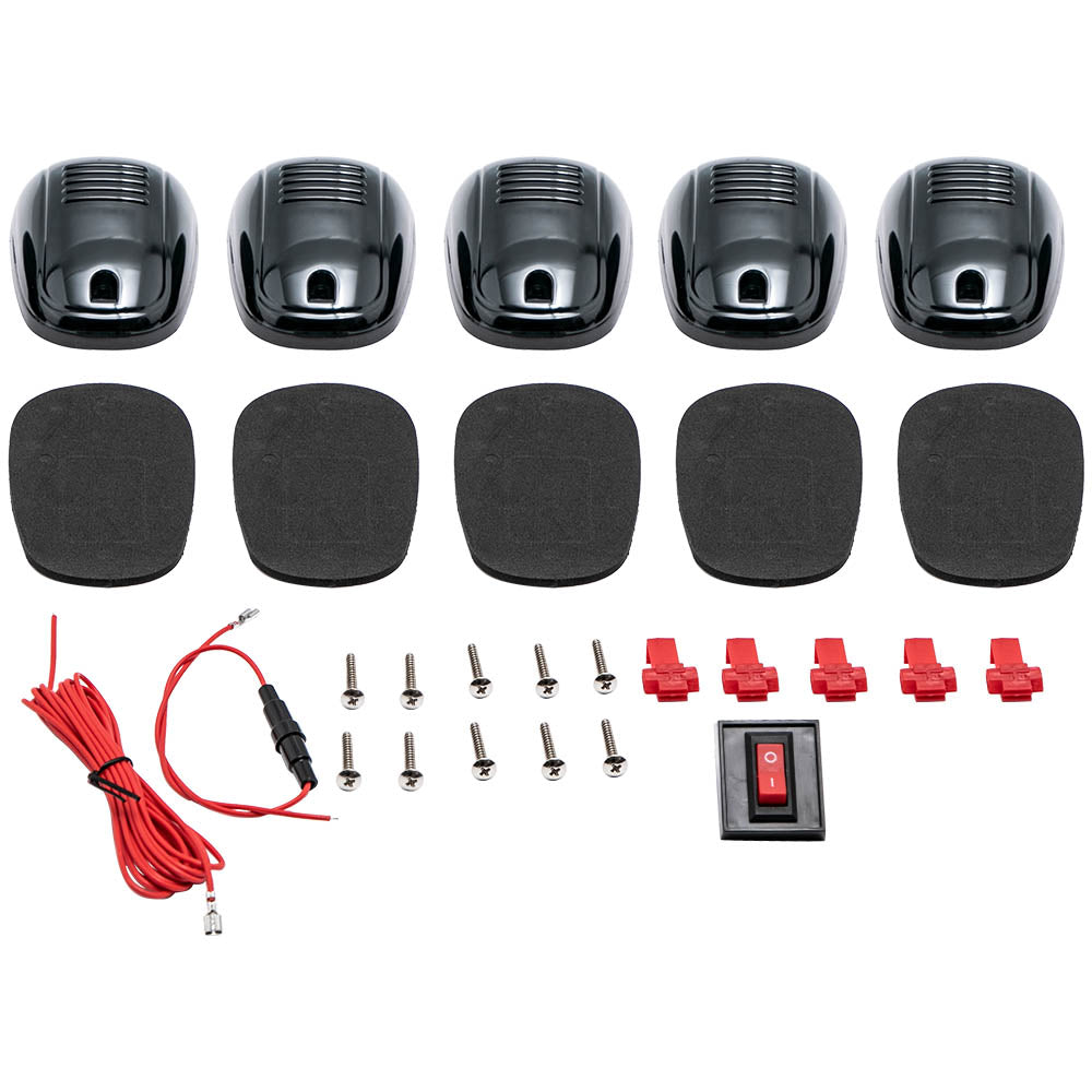 5pcs 12-LED 12V Cab Roof Marker Lights compatible For Dodge Ram 2500 3500 4500 2003-2019