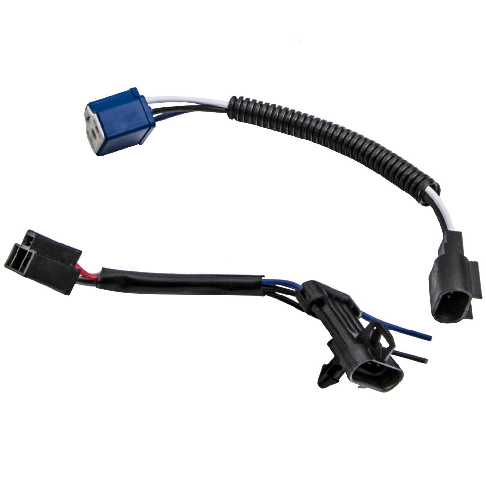 7 Black LED Headlamp Headlight + 4.5inch Passing Lights compatible For Harley
