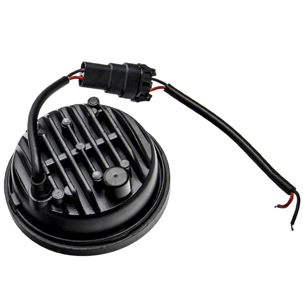 7 Black LED Headlamp Headlight + 4.5inch Passing Lights compatible For Harley
