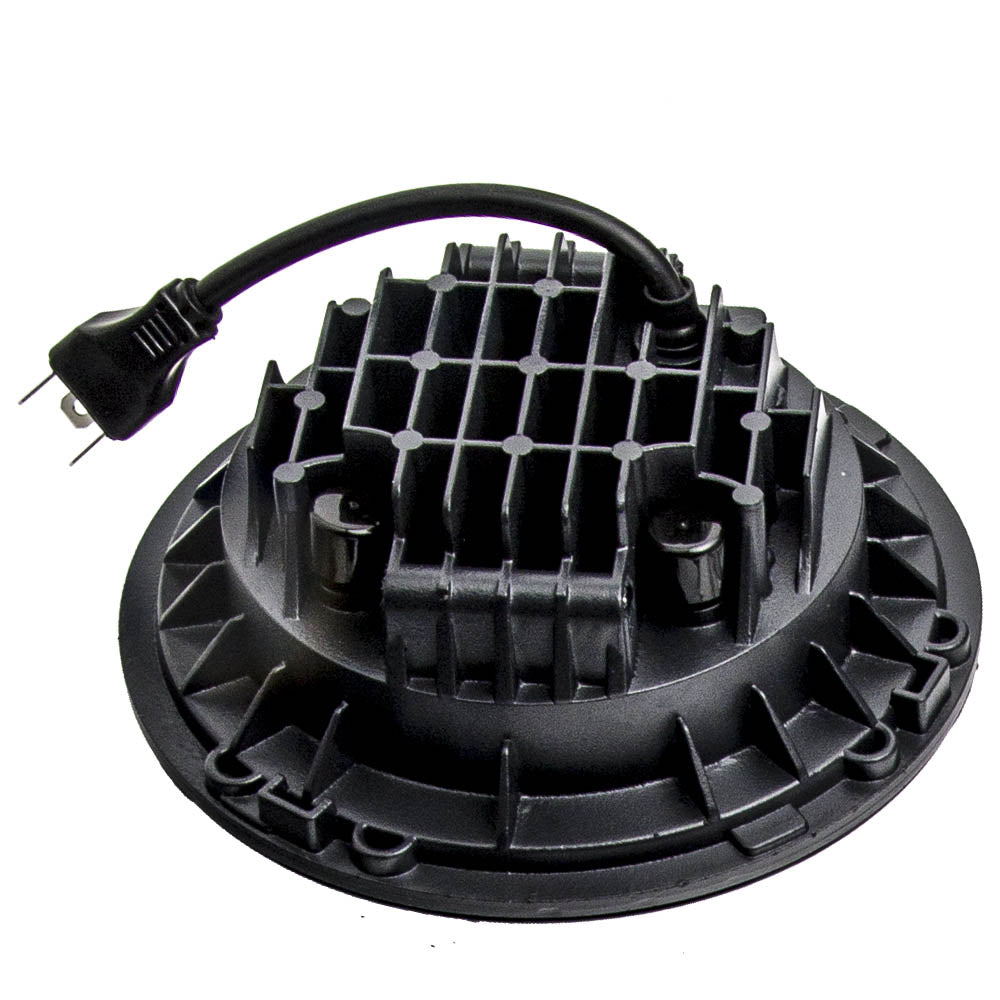 7 Black LED Headlamp Headlight + 4.5inch Passing Lights compatible For Harley