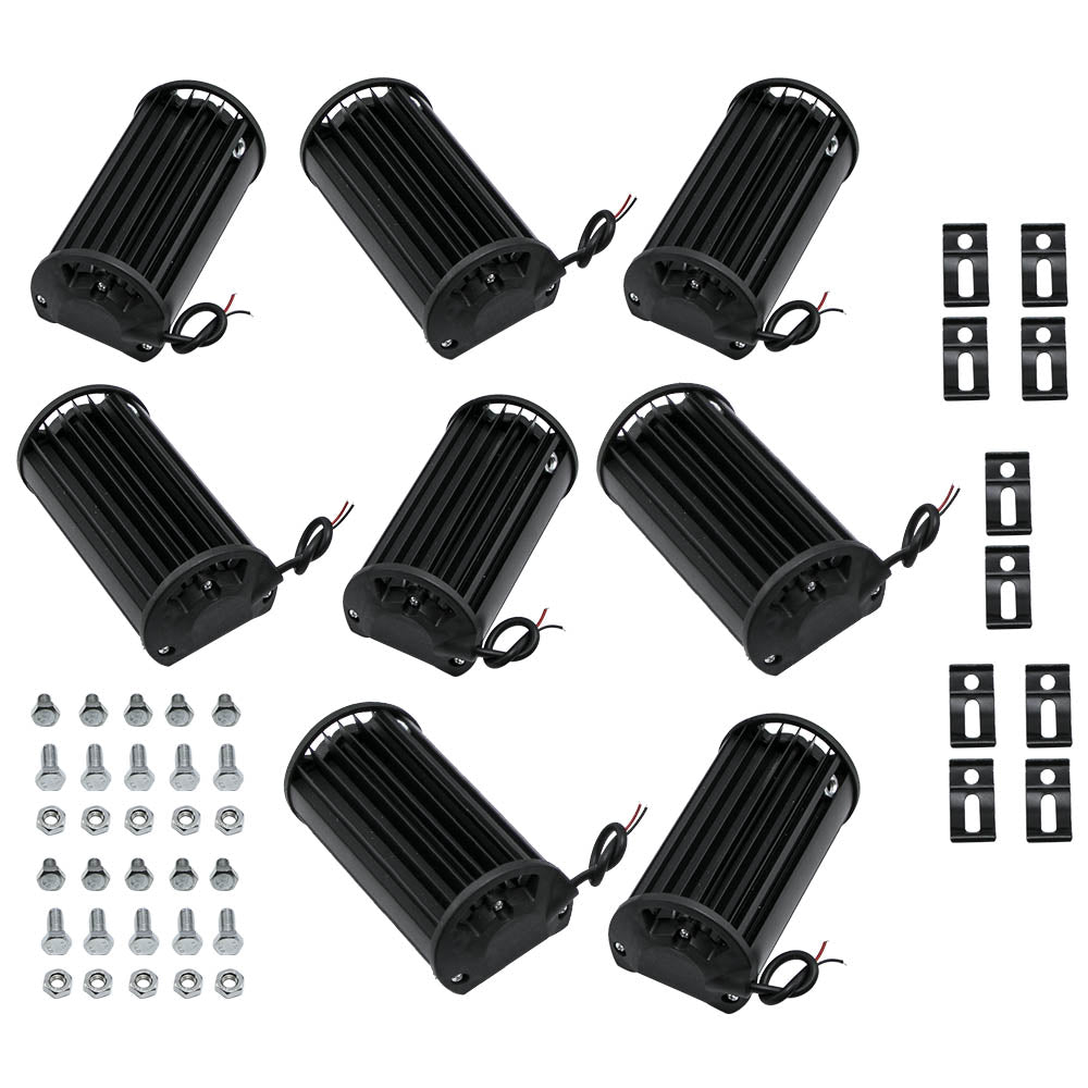 Dual 7 LED Work Light Bar Spot Flood compatible For Jeep SUV 4x4 Off Road Truck 12V 24V