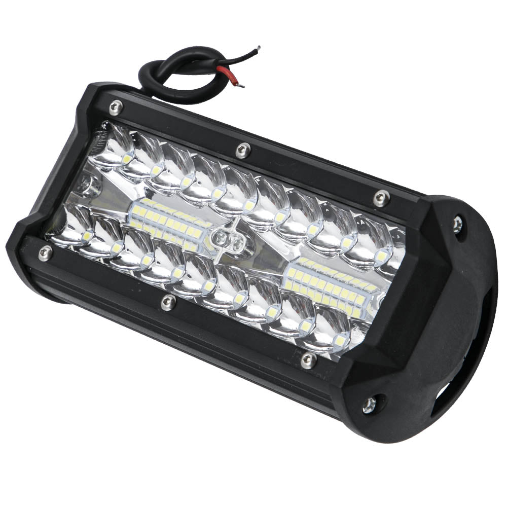 Dual 7 LED Work Light Bar Spot Flood compatible For Jeep SUV 4x4 Off Road Truck 12V 24V