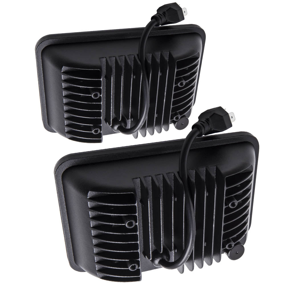 4x6 LED Headlight Assembly compatible For Peterbilt 379 378 357 compatible For Kenworth T800 H4656 H4666