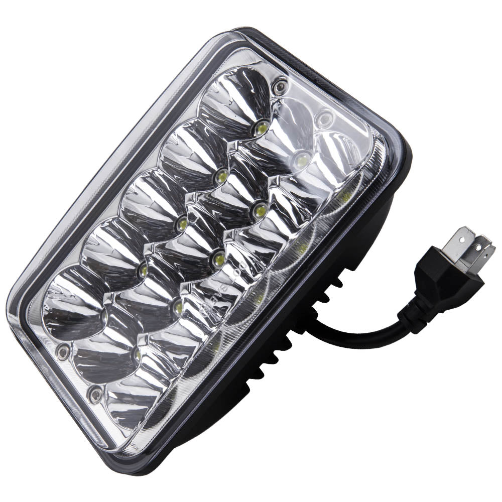 4x6 LED Headlight Assembly compatible For Peterbilt 379 378 357 compatible For Kenworth T800 H4656 H4666
