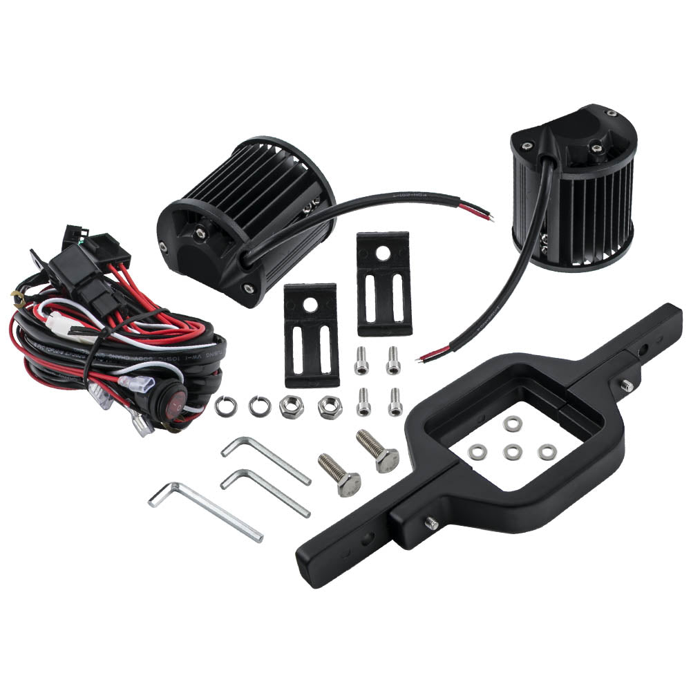 Hitch  Mounting Bracket 4 LED Work Lights Pods Backup compatible For JEEP Wrangle