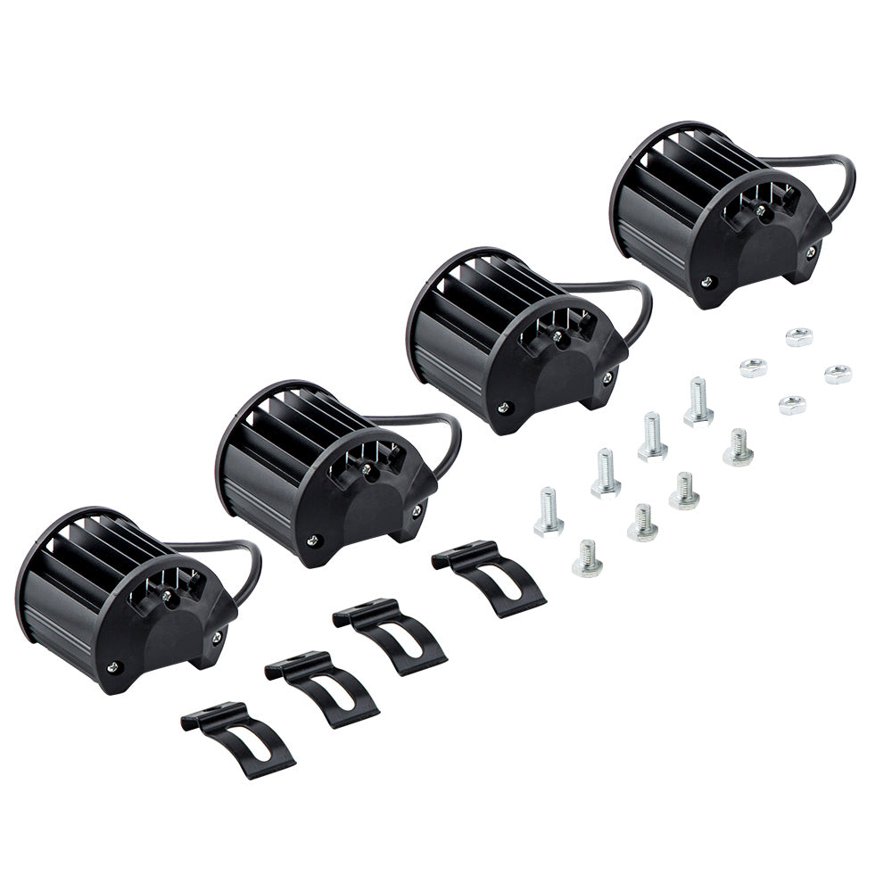 4x 4 LED Work Light Bar Spot Pods Fog Lamp Offroad Driving Truck For SUV 6000K