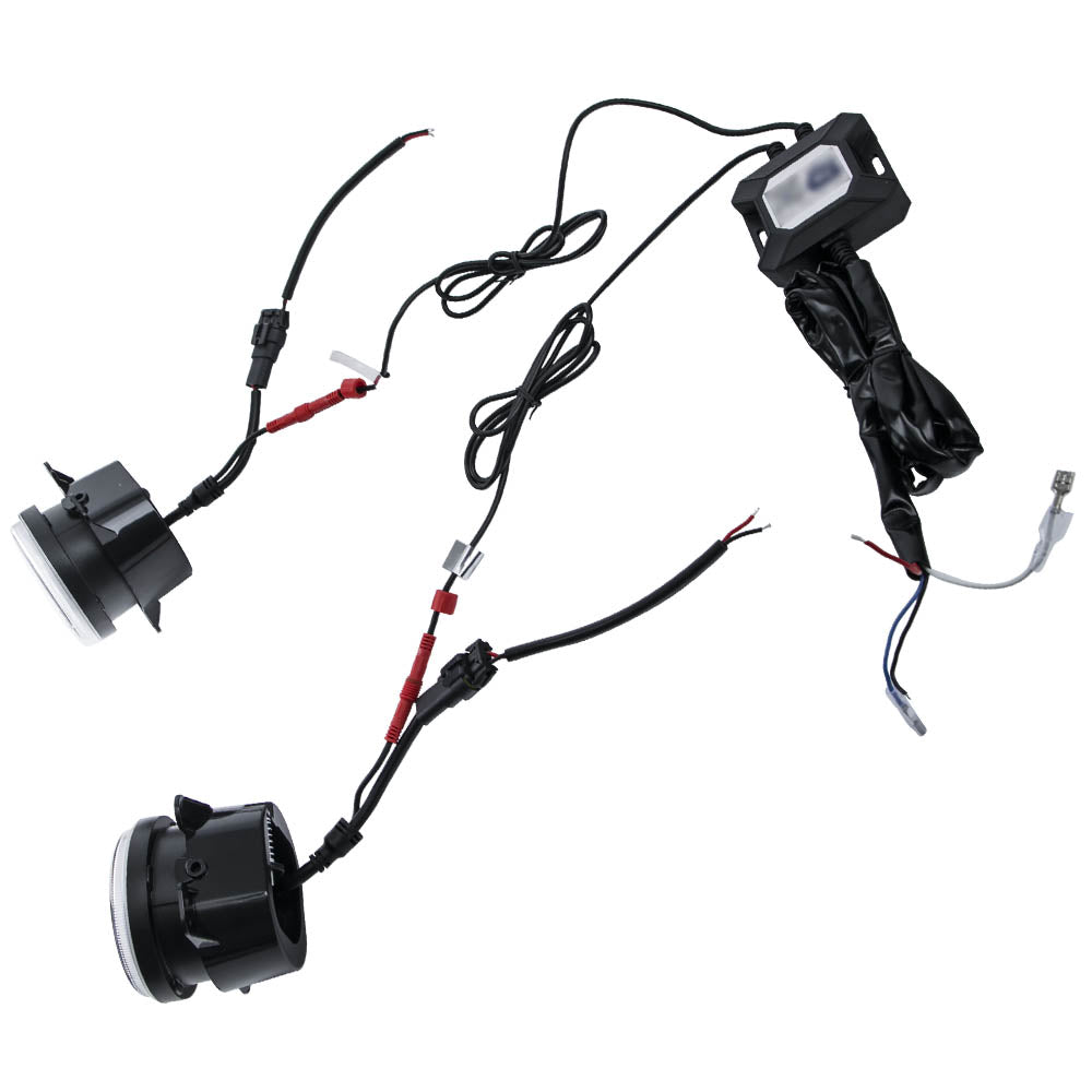 LED Fog Light PairFor compatible For Jeep Wrangler JK Unlimited TJ LJ 1997-2017 APP Control