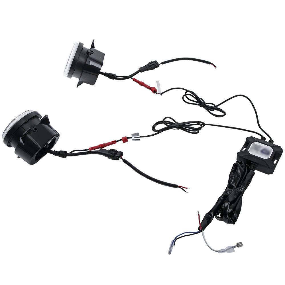 LED Fog Light PairFor compatible For Jeep Wrangler JK Unlimited TJ LJ 1997-2017 APP Control