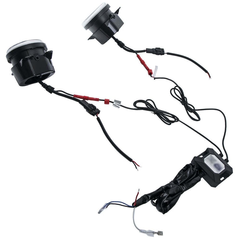 LED Fog Light PairFor compatible For Jeep Wrangler JK Unlimited TJ LJ 1997-2017 APP Control