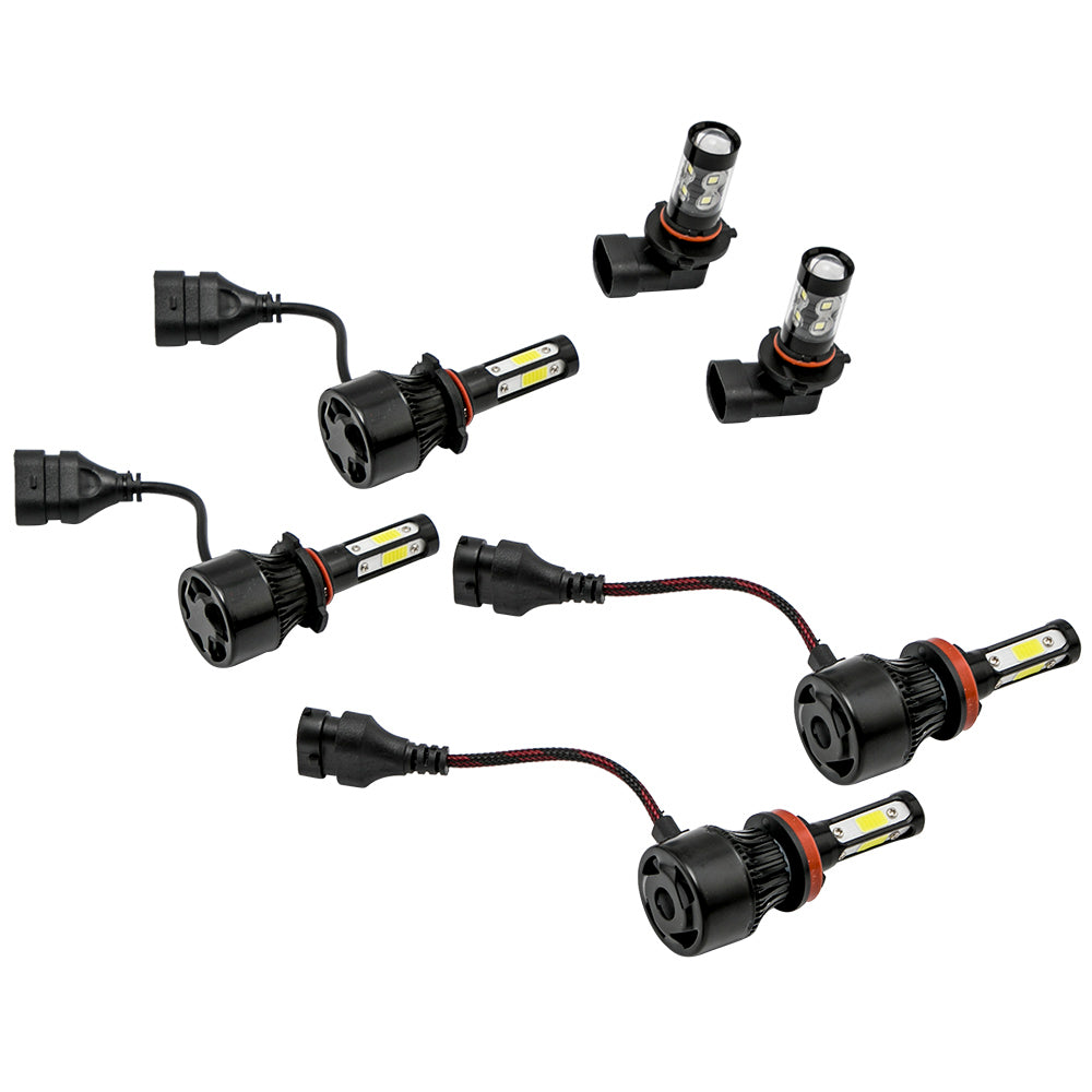 LED Light Bulbs Combo Kit compatible For Ford F-150 XL 2019-2023 High Low Beam Fog Light