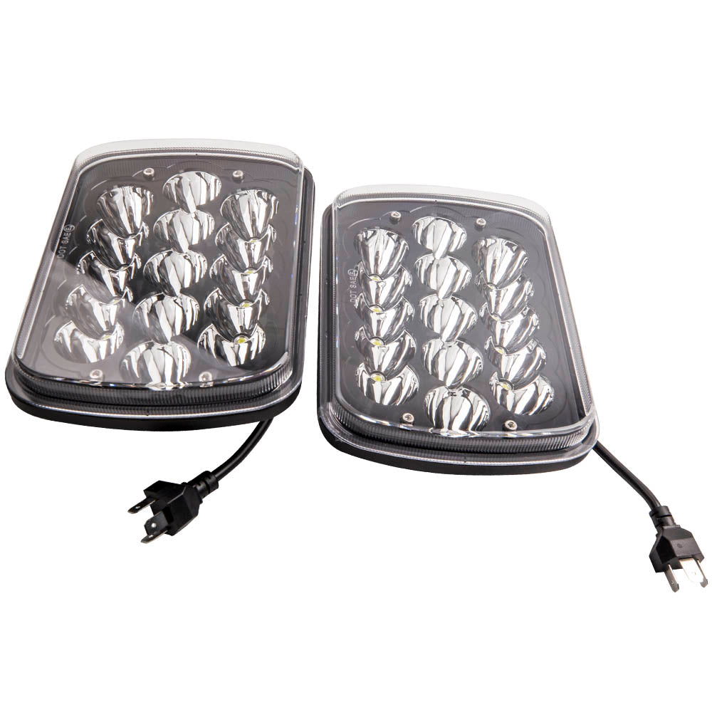 Pair45W LED Headlight compatible For Jeep Wrangler YJ 1987-1995 Cherokee XJ 1984-2001