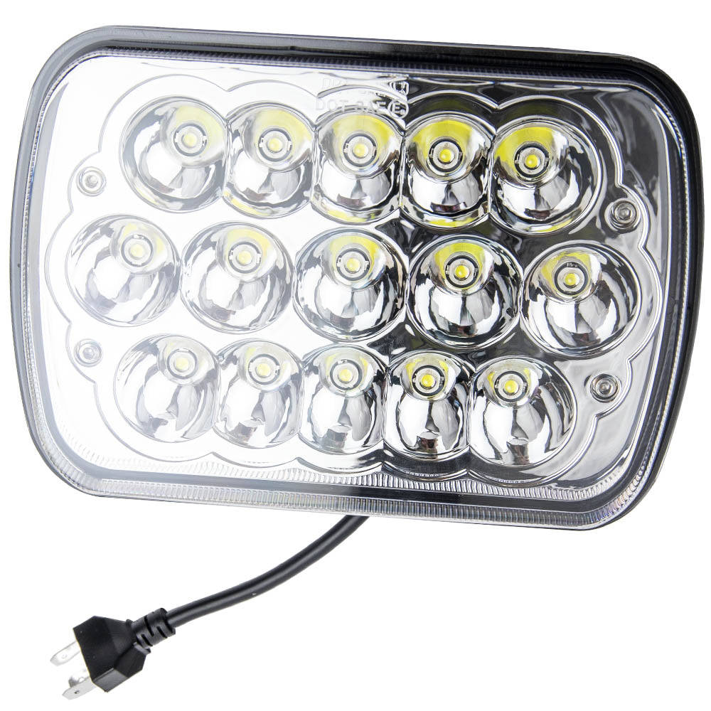 Pair 7X6 5X7 45W LED Beam ReplacementFor Pickup Truck compatible For Jeep Wrangler x2