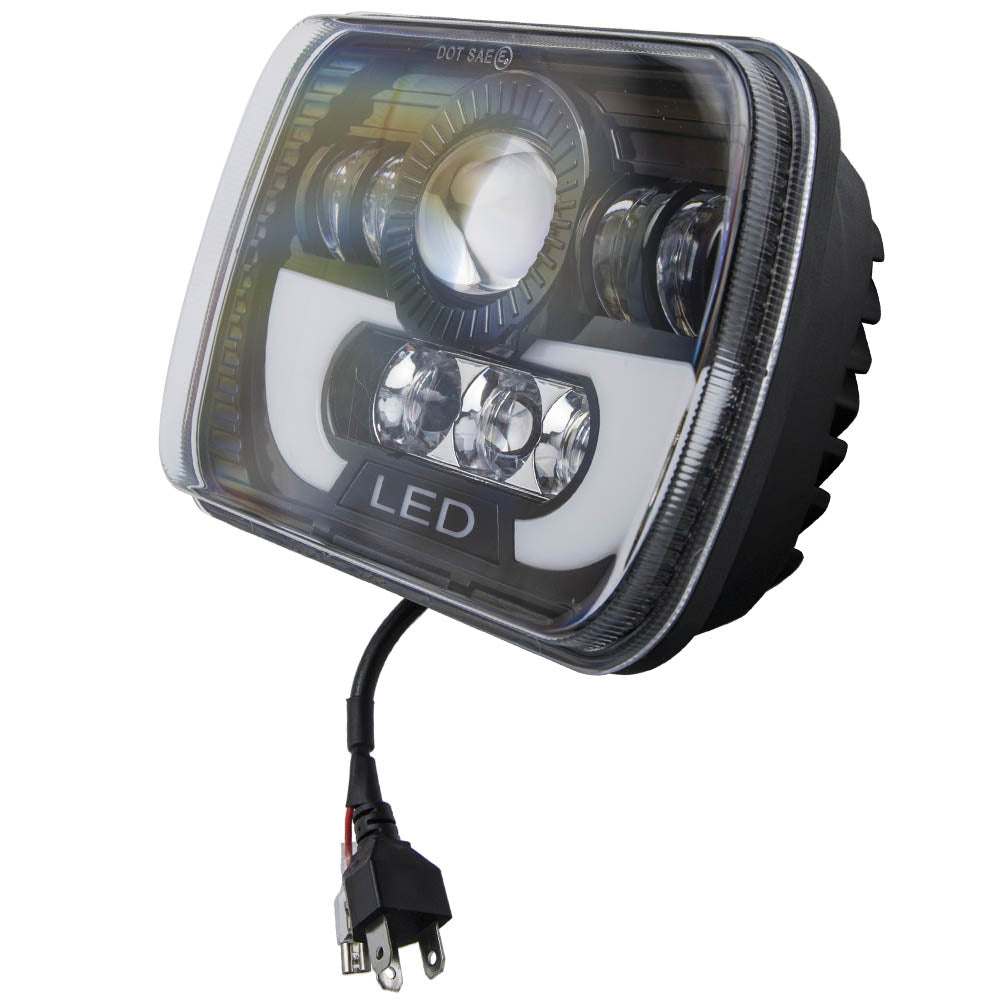 2x 5x7 7x6 LED Headlight Hi/Lo Beam DRL compatible For GMC Savana Express 2500 3500