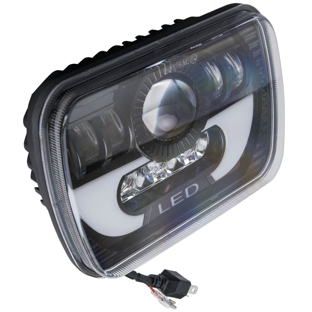 2x 5x7 7x6 LED Headlight Hi/Lo Beam DRL compatible For GMC Savana Express 2500 3500