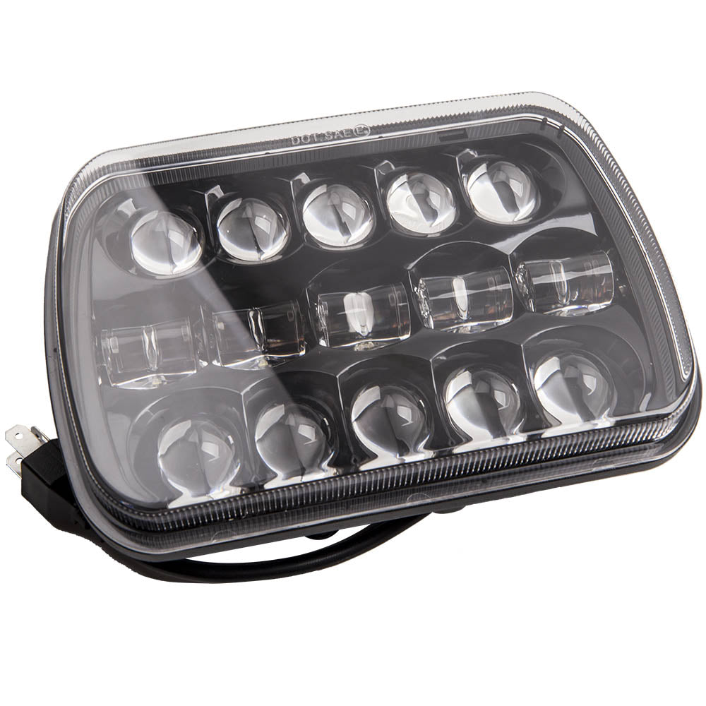 LED Headlight 5x7 7x6 compatible For Jeep Wrangler YJ Cherokee XJ 1986~95 H6054 H5054 400W